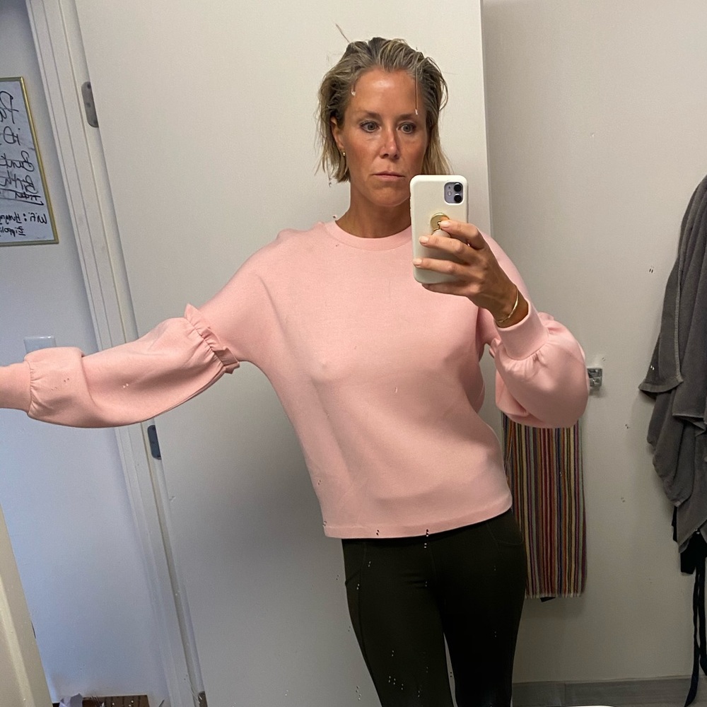 Pink Neoprene club monoco jumper / sweater / top